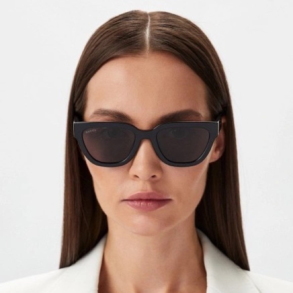 NEW GUCCI GG1578S 001 CAT EYE BLACK GREY WOMEN SUNGLASSES GUCCI - Picture 3 of 12